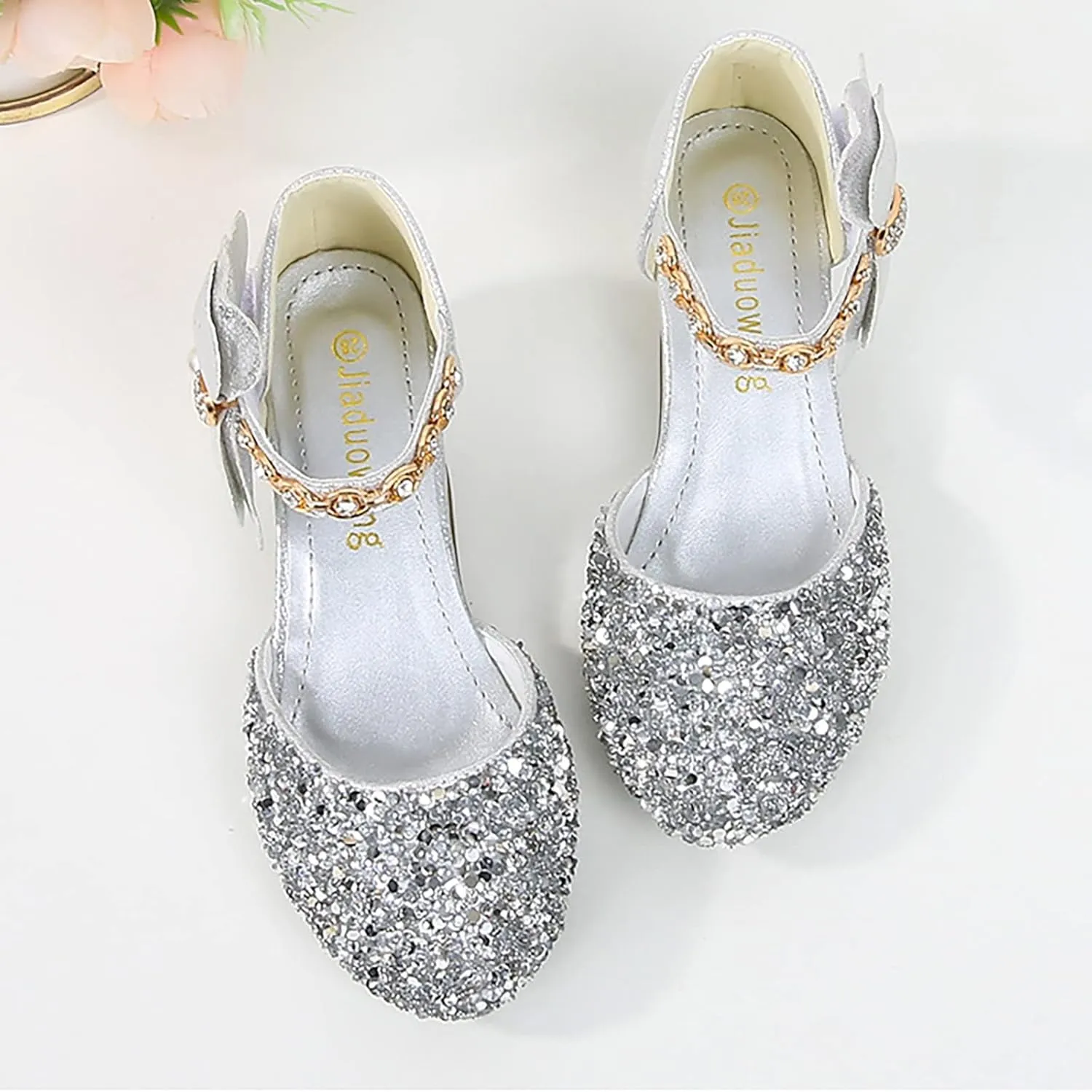 2025 Girls Heeled Shoe Dress Shoes Bows Heel Princess Flower Wedding For Toddler Little Kid