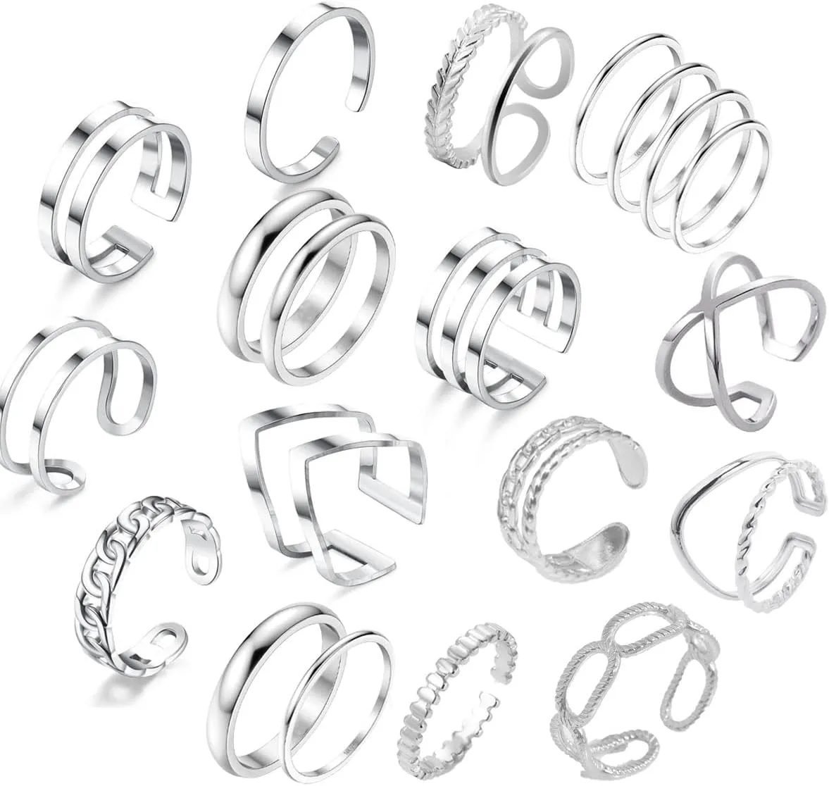20pcs Gold Rings Set for Women Stackable Rings Set Boho Knuckle Rings Gold Vintage Rings Set Stacking Rings Gold Plated Rings Golden Rings Open Rings Set Butterfly Rings Gold Snake Rings