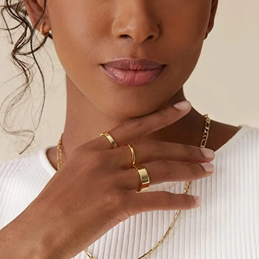 3PCS Stacking Rings for Women Teens Minimalist Stack Rings for Women Golden Plated, Thin Stacking Rings, Stacked Rings for Women, Stackable Rings, Knuckle Rings Set, Joint Finger Midi Rings