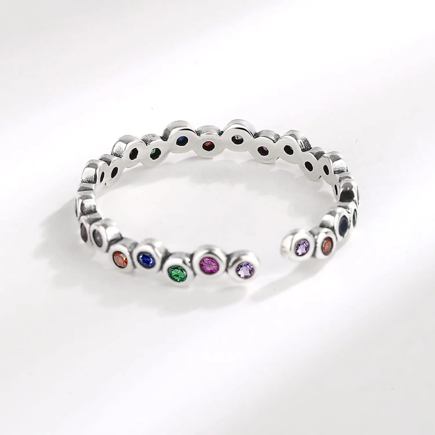925 Silver Ring, Adjustable silver rings for women, open thumb rings finger rings, zirconia rings statement rings Adjustable Rings Stackable open rings Band for Women