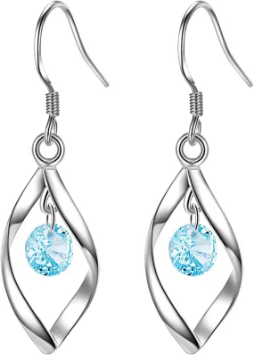 925 Sterling Silver Dangle Earrings for Women,Pearl Dangle Earring for Mom Girlfriend Jewelry Gifts for Birthday Mothers Day
