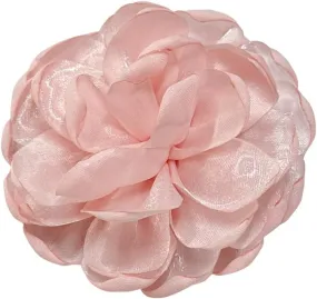 9cm Wedding Fabric Flower Brooch Pin Hair Clip for Women Men Elegant Big Camellia Rose Floral Brooches Lapel Pins Dainty Holiday Party Costume Dress Accessories Jewelry