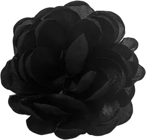 9cm Wedding Fabric Flower Brooch Pin Hair Clip for Women Men Elegant Big Camellia Rose Floral Brooches Lapel Pins Dainty Holiday Party Costume Dress Accessories Jewelry