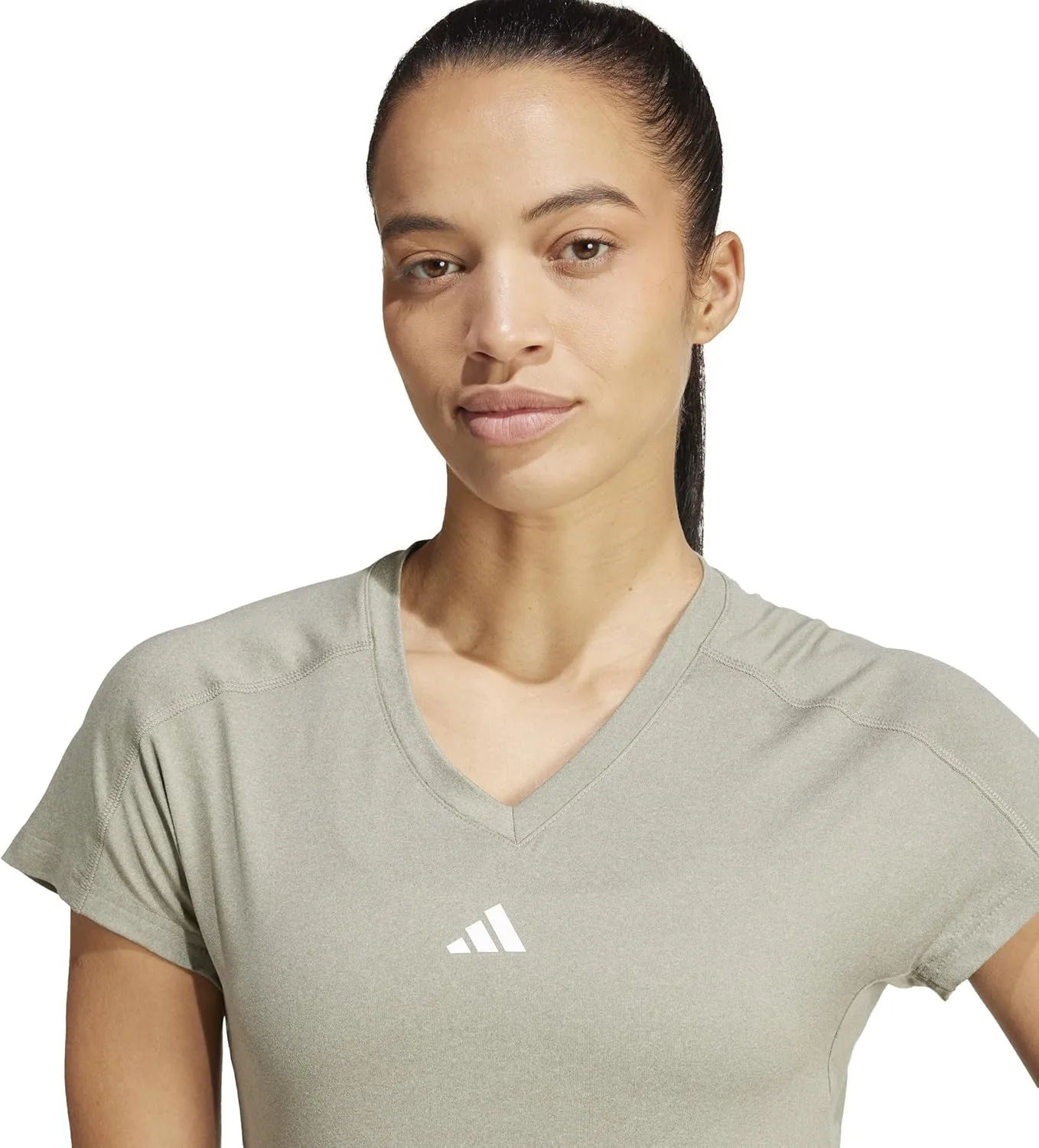 adidas Workout Essentials Womens V-Neck T-Shirt