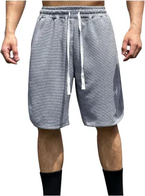 Alalaso Big and Tall Shorts for Men Cotton Shorts for Men Mens Drawstring Shorts Sport Cargo Shorts Drawstring Belted