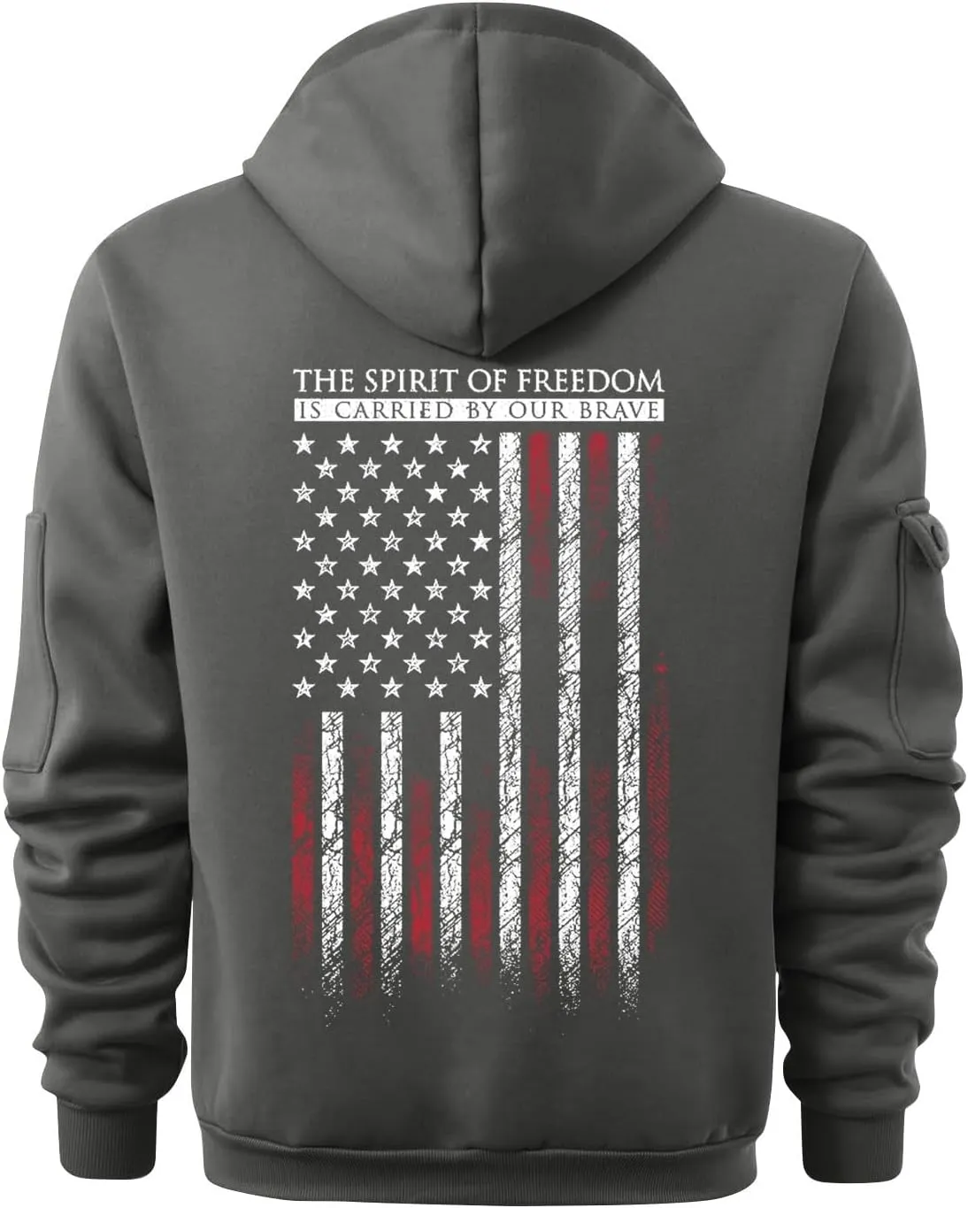 American Flag Hoodie Men 1/4 Zip Fashion Military Slim Fit Drawstring Sweatshirt Gym Basic Sweatshirt with Pockets