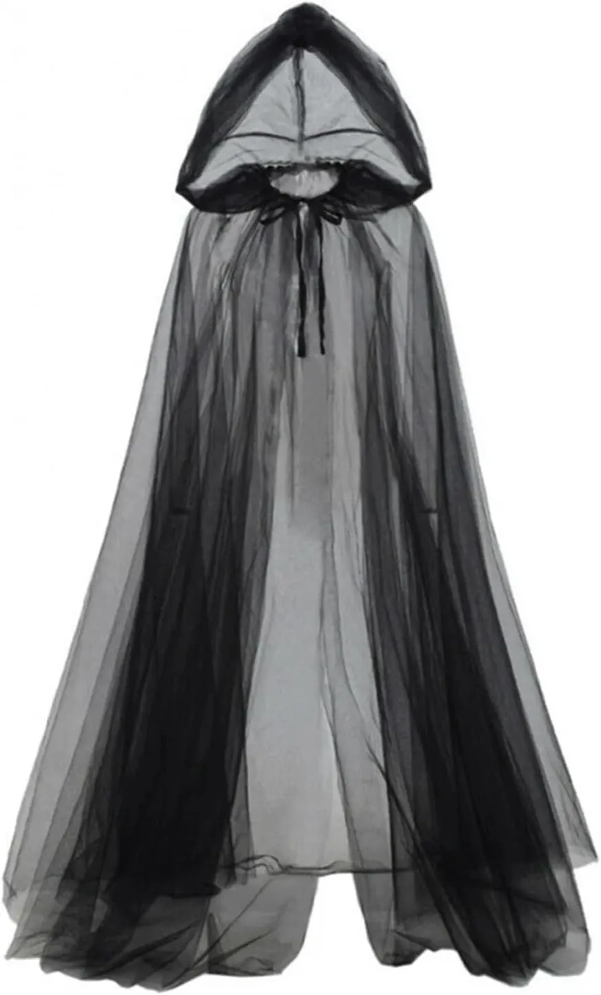 Arrival Cape Bridal Shawl with Hat Tulle Long Cloak Shrugs Women Costume for Bride(Color 1)