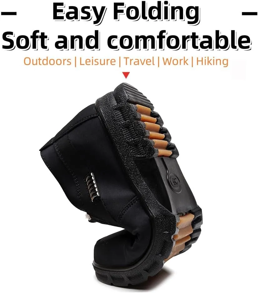Asifn Men's Snow Boots Fashion Light Weight Comfortable Hiking Outdoor Walking Boots Waterproof Warm Fur Lined Booties