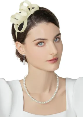 BABEYOND Fascinator Headband for Women - Tea Party Kentucky Bow Headband Derby Bridal Wedding Daily Headpiece with Hair Clip
