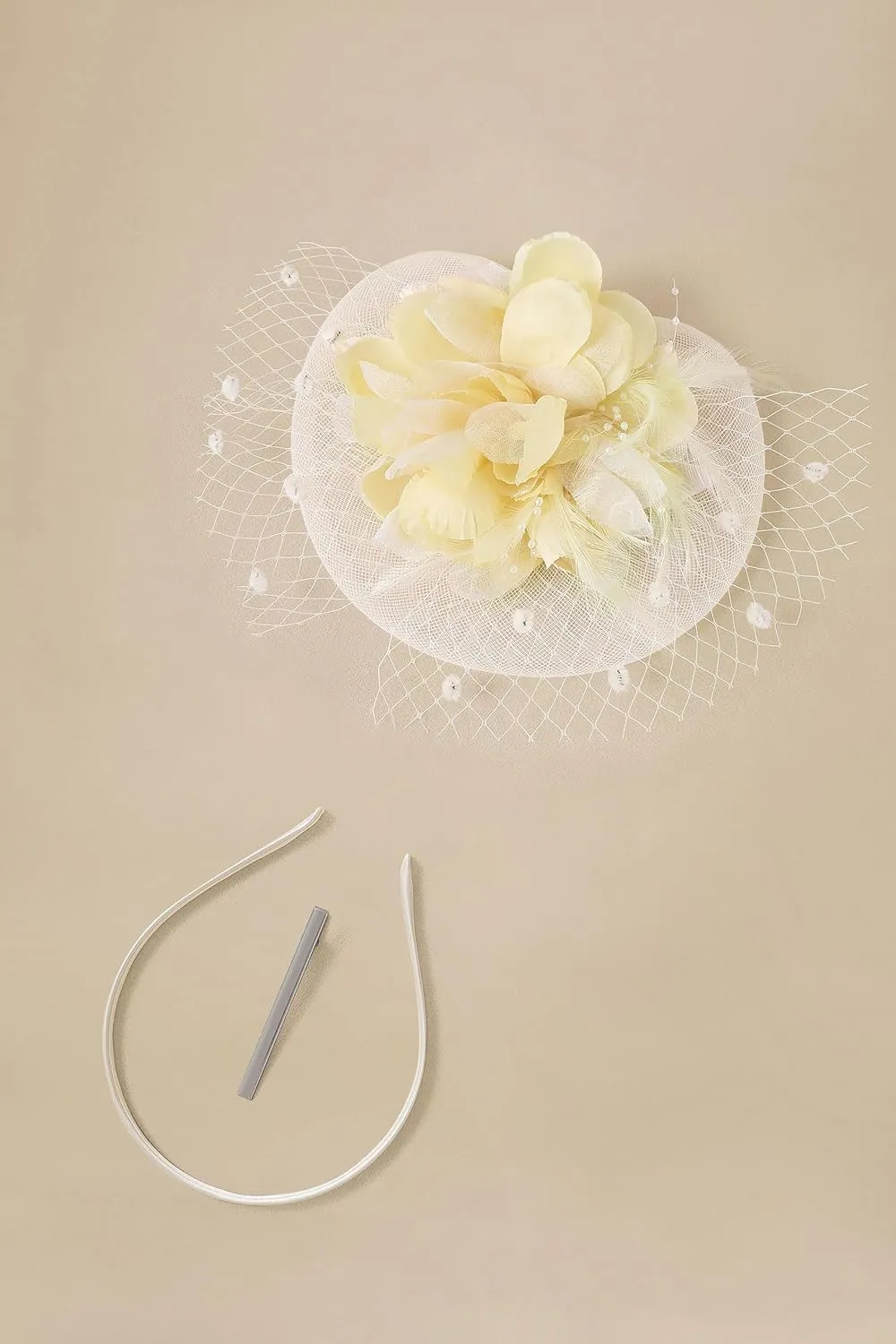 BABEYOND Fascinators Hats for Women - Tea Party Kentucky Fascinator Derby Church Hat Wedding Cocktail Headband with Hair Clip