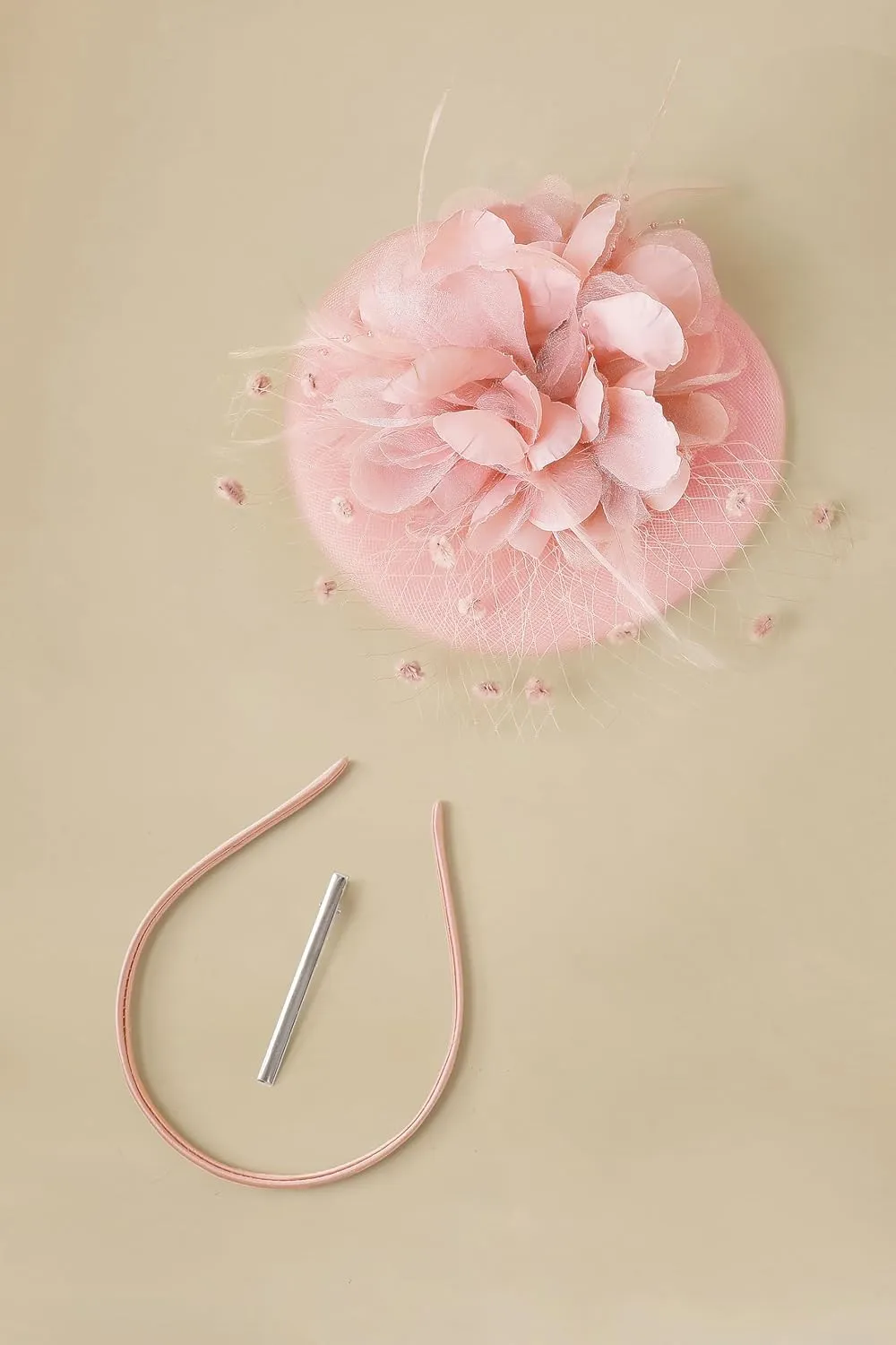 BABEYOND Fascinators Hats for Women - Tea Party Kentucky Fascinator Derby Church Hat Wedding Cocktail Headband with Hair Clip