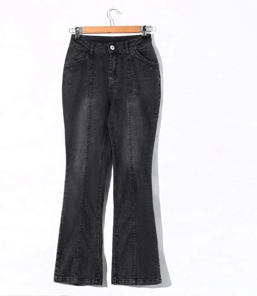 Bell Bottom Jeans for Women High Rise Wide Leg High Waisted Flared Slim Denim Jeans Casual Skinny Straight Long Vintage Jeans