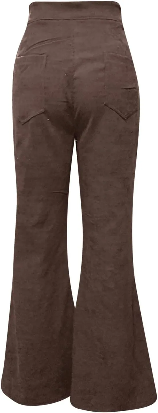 Bell Bottom Jeans for Women Trendy High Waisted Crossover Stretchy Jeans Flare Leggings Mature Women's Elegant