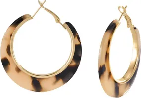 BESPORTBLE 1 Pair Women Hoop Earrings Retro Large Earrings for Women Minimalist Design
