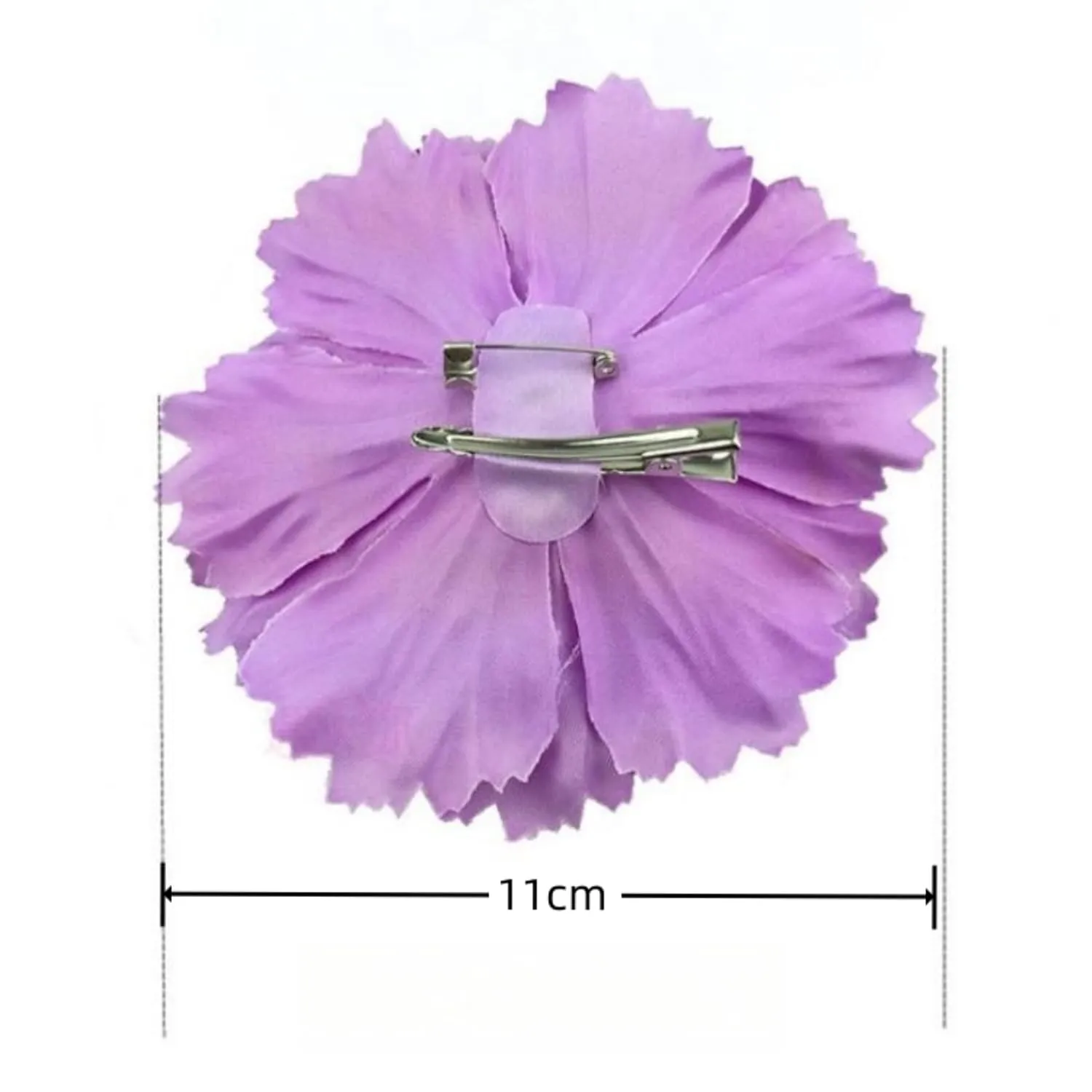 Bohemian Shoulder Flamenco Dancer Brooch, Fashion Boho Ladies Peony Hair Clip 4.3in (Orange-red)