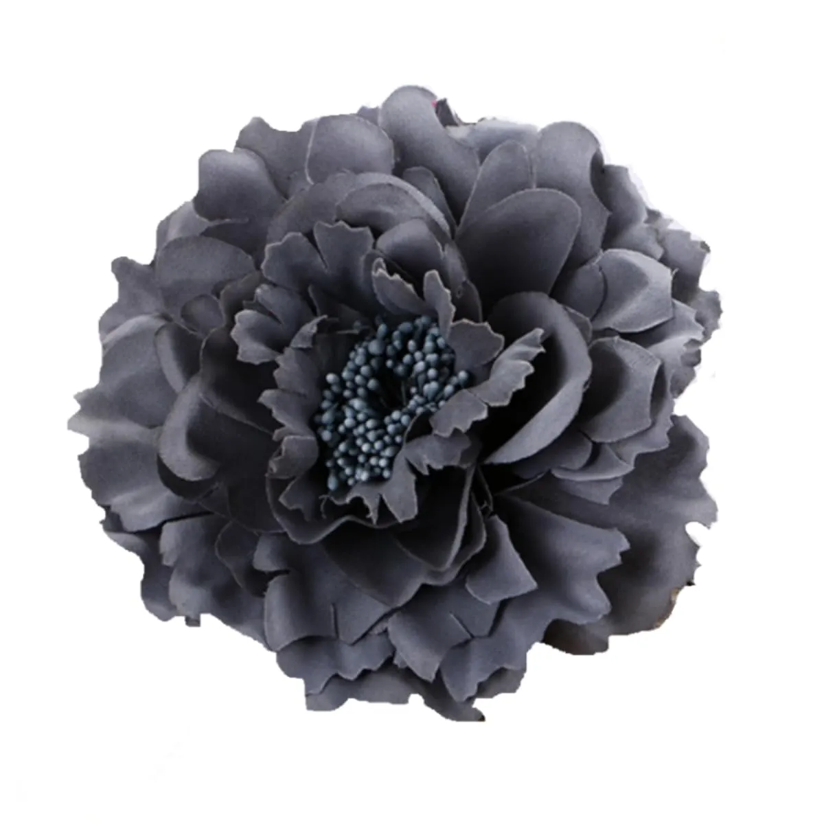 Boho Peony Flower Hair Clip, Women's Hair Accessory, Flamenco Dancer Flower Brooch, Party Hair Clip, Wedding Set (Grey, 1 Count)