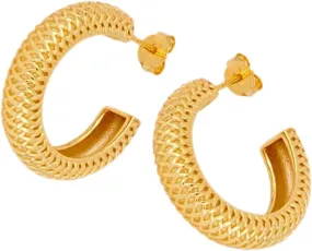 C Shape Hoop Earrings for Women Large Circle Earrings Trendy Fashion Minimalist