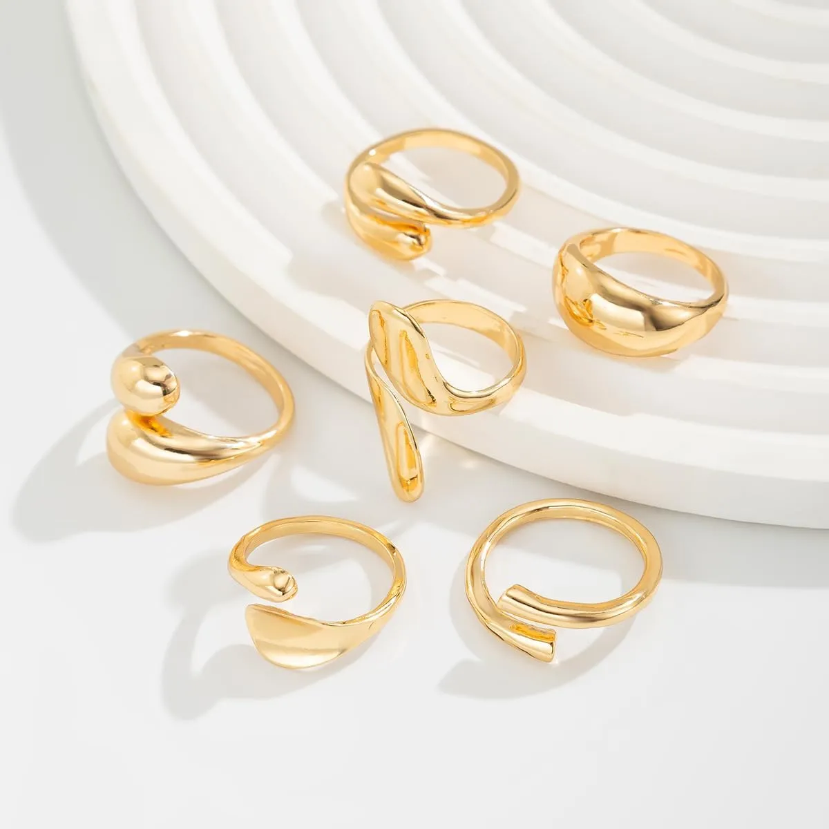Chunky Rings for Women Silver Stacking Rings Gold Rings Set Trendy Knuckle Rings