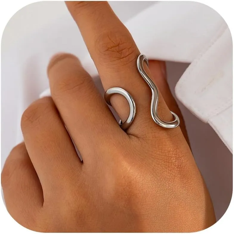 Chunky Rings for Women Thumb Rings Statement Ring Gold Plated Thick Rings Stacking Rings