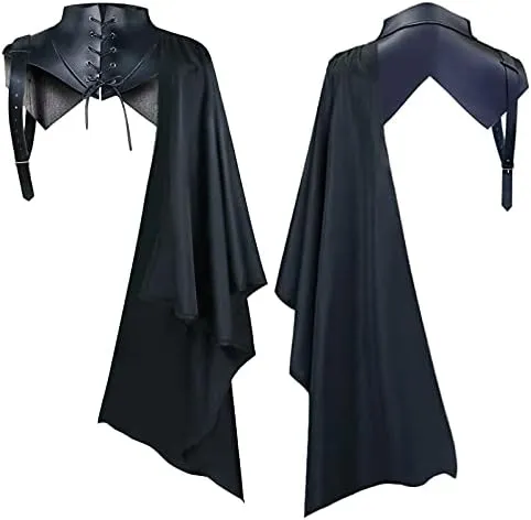 Cloak Halloween Party Devil Dress Up Costume Vampire Cloak Male Medieval Retro Shawl(Hoodless Shawl,L)