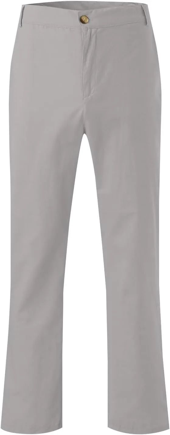 Cotton Linen Pants for Men 2025 Straight Legs Summer Beach Trousers Casual Baggy Loose Fit Yoga Pants with Pocket