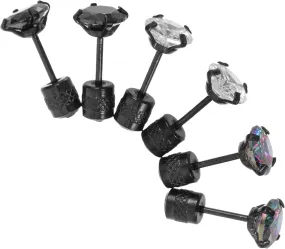 Cubic Zirconia Earring Set for Women Men Minimalist Earring Studs for Women