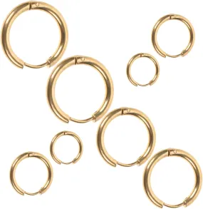 Didiseaon Stunning Women's Hoop Earrings 8pcs Minimalist Circle Drop Earrings for Daily Party Office