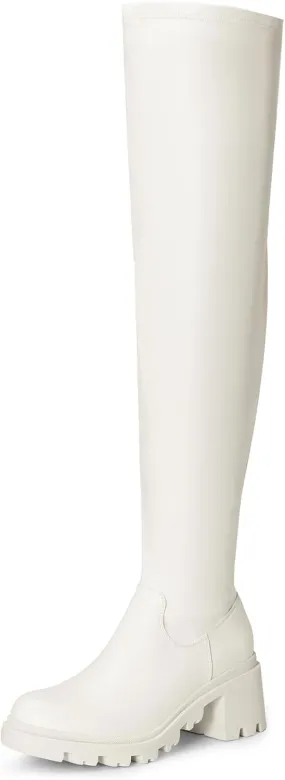 DREAM PAIRS Women's Knee High Boots, Platform Over The Knee High Chunky Heel Fashion Boots for Women