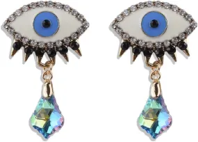 Evil Eye Earrings for Women, Eye Teardrop Earrings, Devil Eye Dangle Earring Hypoallergenic, Bohemian Eyes Drop Earring, Cute Eye earrings Studs, Teardrop Eye Jewelry