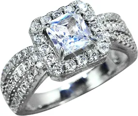 Exquisite Engagement Wedding Bridal Retro Zircon Ring For Women Birthday Mother's Day Valentine'S Day Jewelry