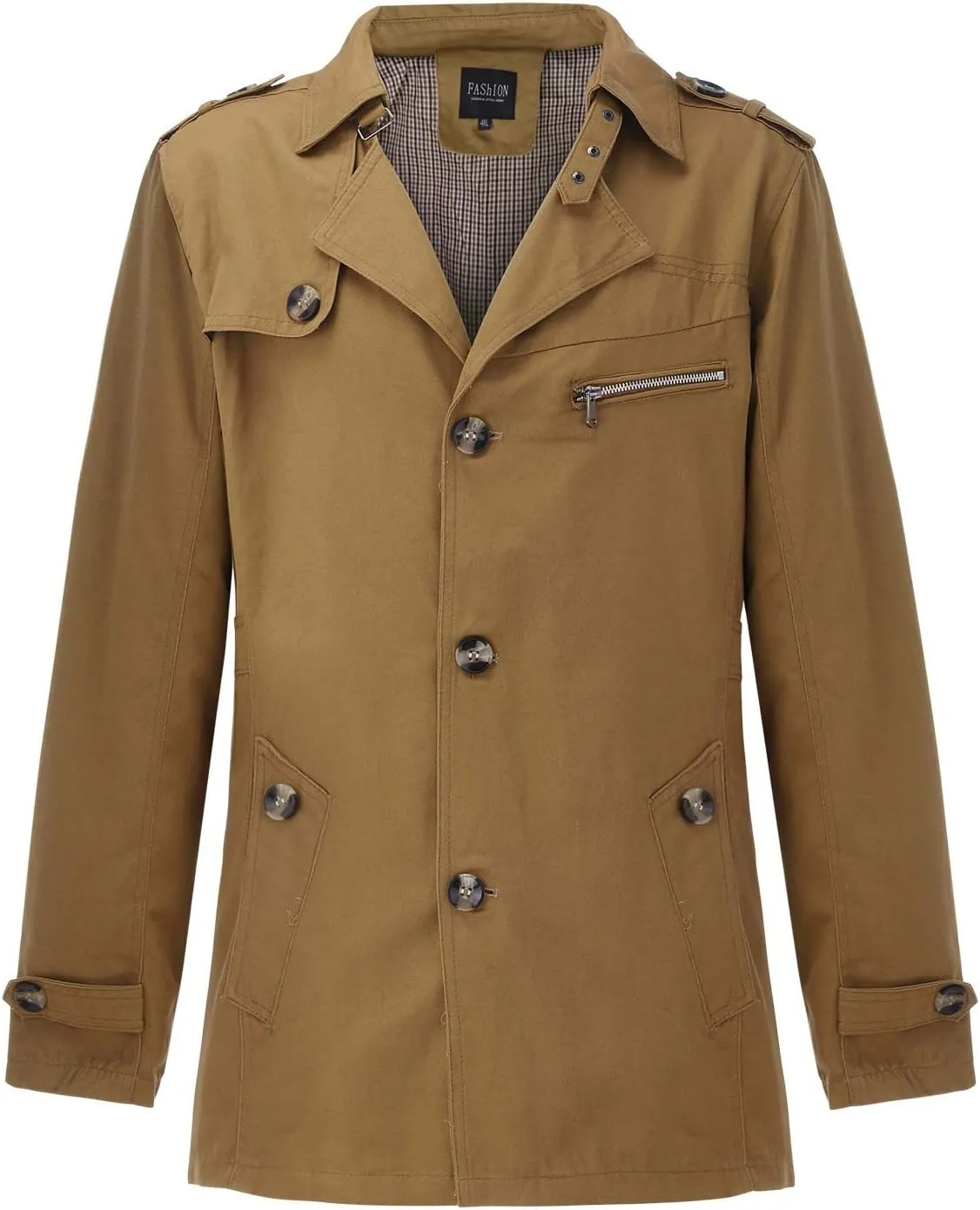 Fall Winter Long Coats for Men's Trendy Solid Windbreaker Turn-down Jacket Warm Windproof Cardigan Overwear