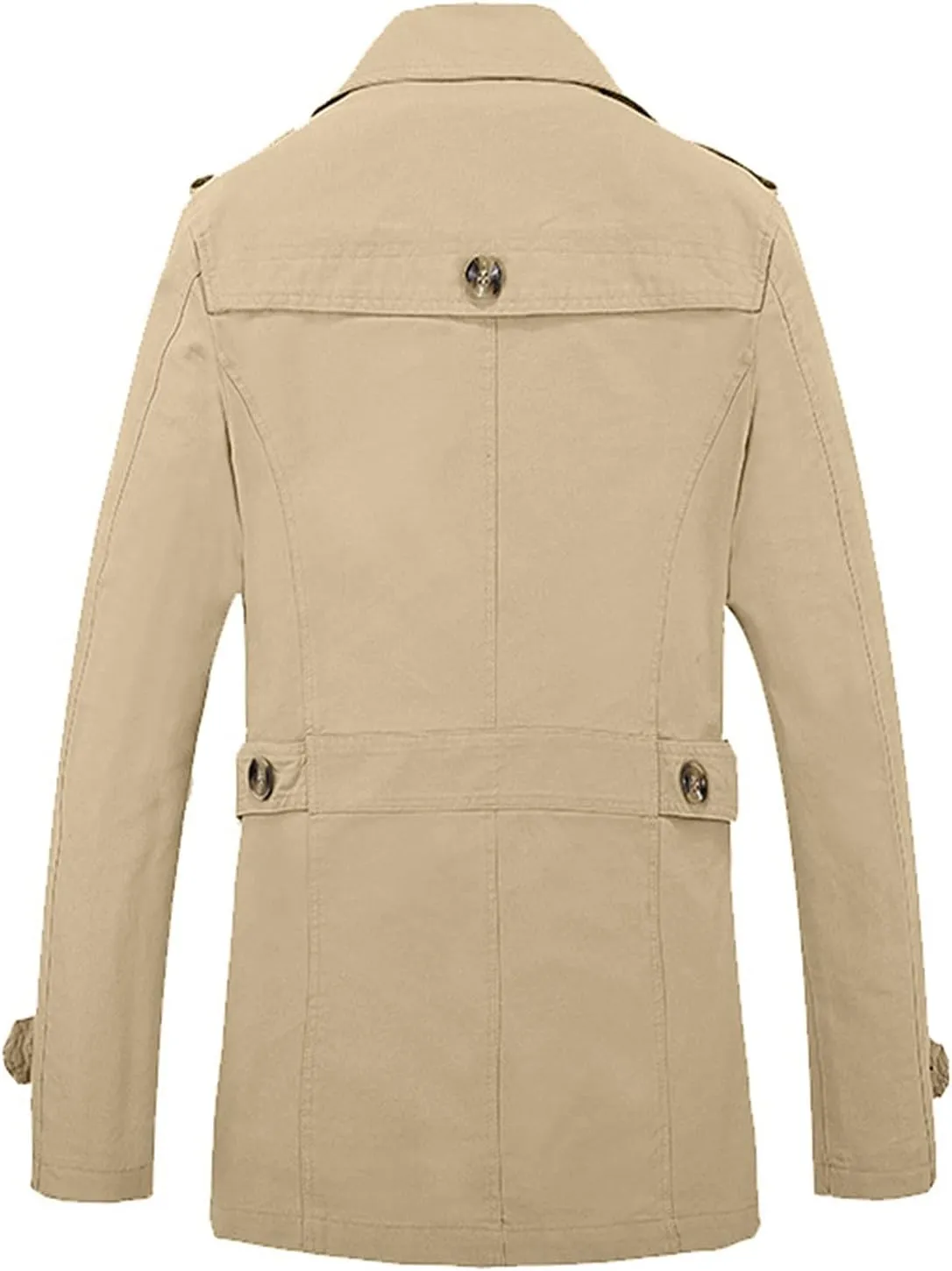Fall Winter Long Coats for Men's Trendy Solid Windbreaker Turn-down Jacket Warm Windproof Cardigan Overwear