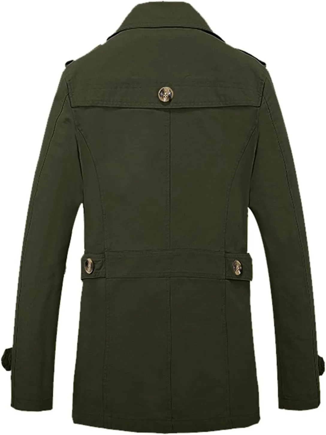 Fall Winter Long Coats for Men's Trendy Solid Windbreaker Turn-down Jacket Warm Windproof Cardigan Overwear
