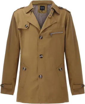 Fall Winter Long Coats for Men's Trendy Solid Windbreaker Turn-down Jacket Warm Windproof Cardigan Overwear
