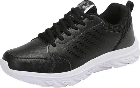 Fashion Men Sports Shoes Flat Lightweight Lace Up Solid Color Comfortable Casual Sneaker Boots Men