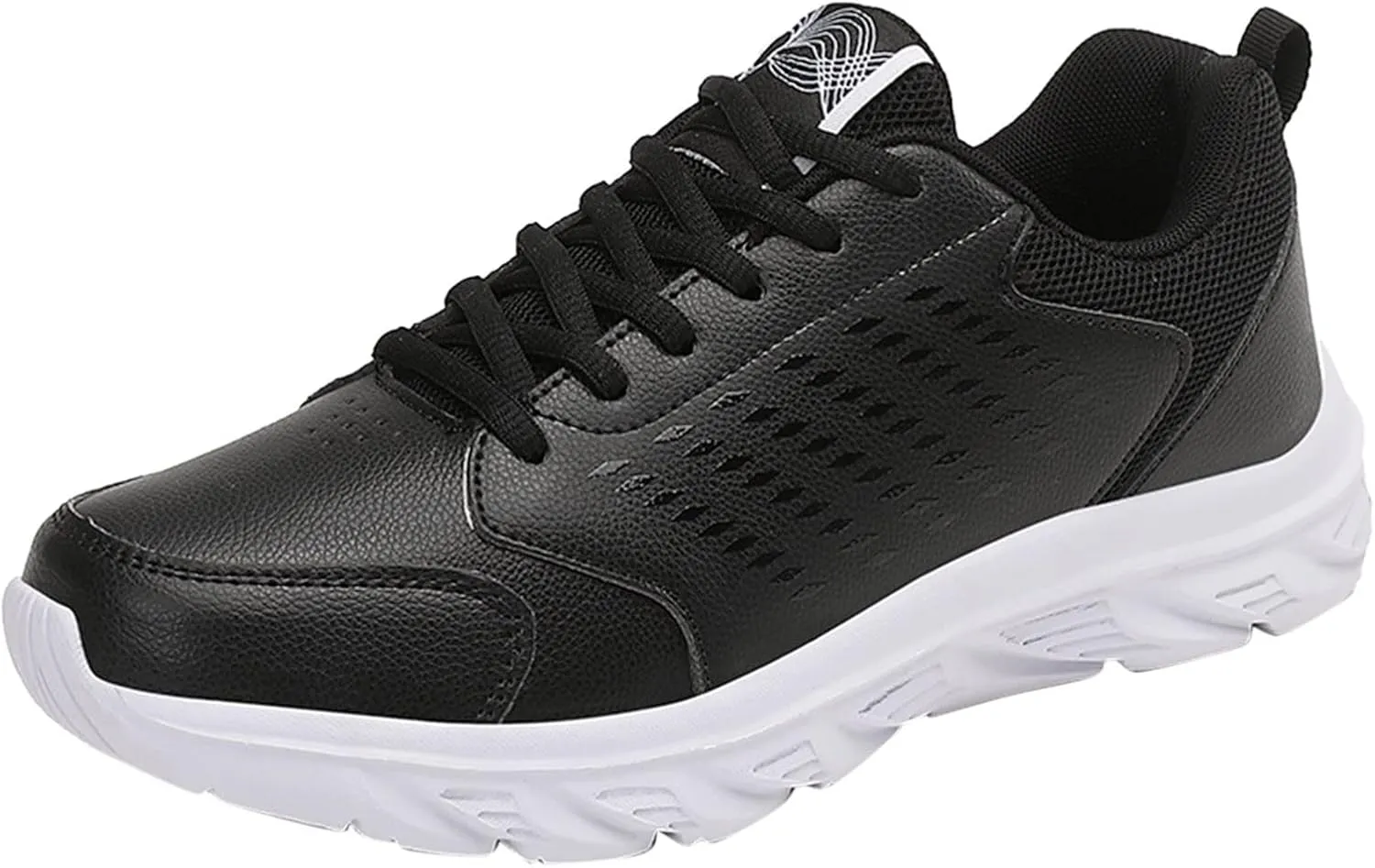 Fashion Men Sports Shoes Flat Lightweight Lace Up Solid Color Comfortable Casual Sneaker Boots Men
