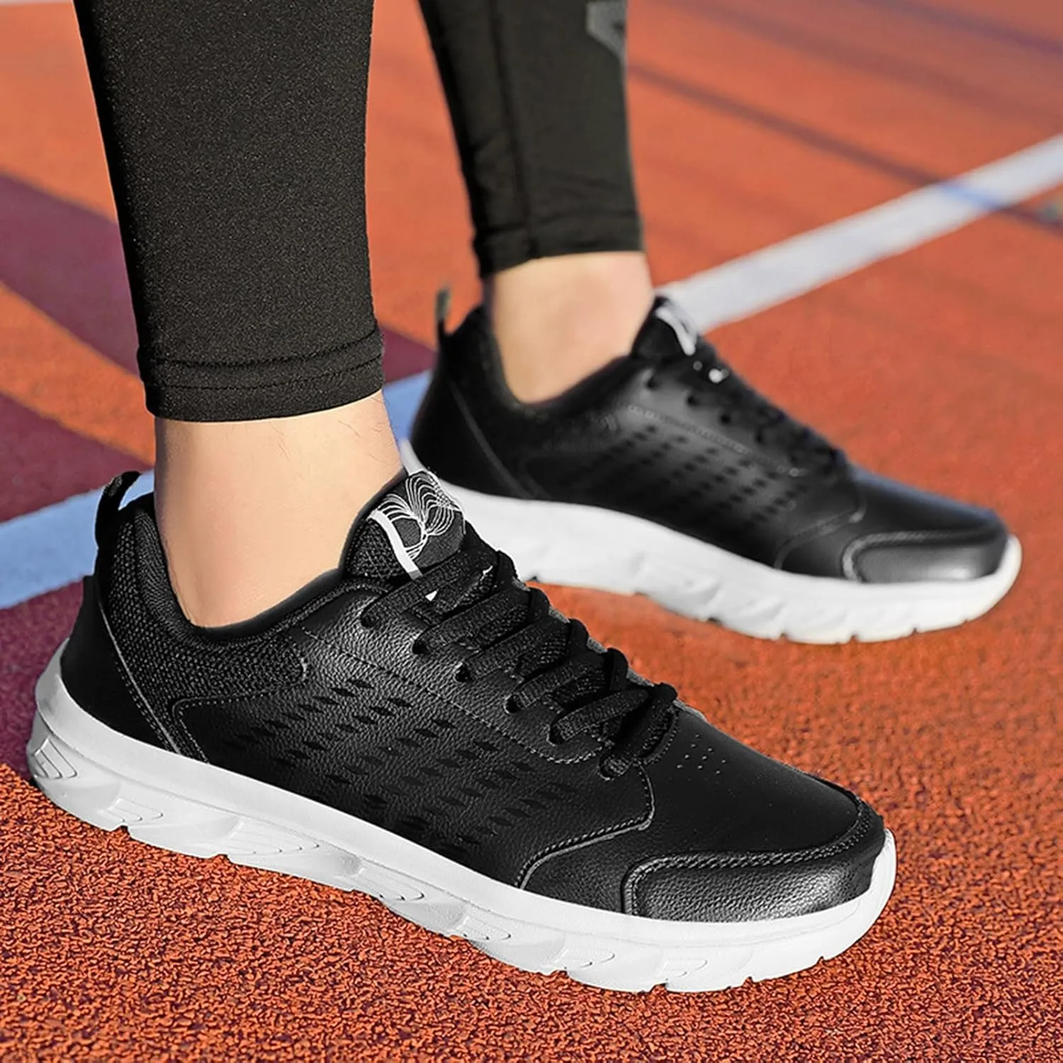 Fashion Men Sports Shoes Flat Lightweight Lace Up Solid Color Comfortable Casual Sneaker Boots Men