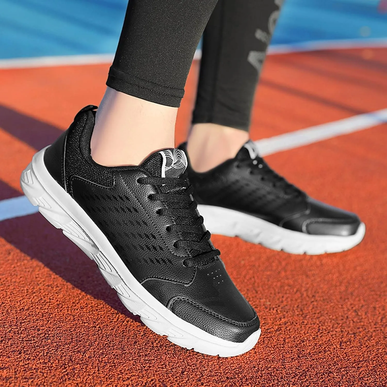 Fashion Men Sports Shoes Flat Lightweight Lace Up Solid Color Comfortable Casual Sneaker Boots Men
