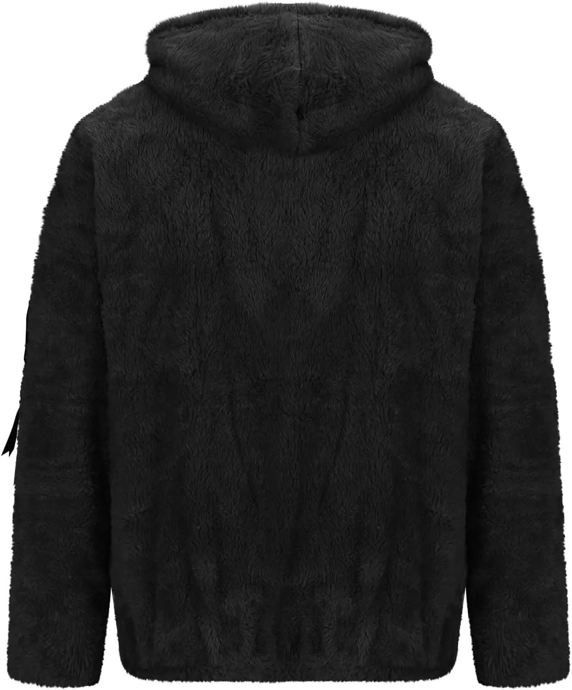 Flannel Jacket for Men Winter Outdoor Warm Fleece Coat with Hood Casual Zip Up Hoodie Plush Sherpa Sweatshirt Outwear