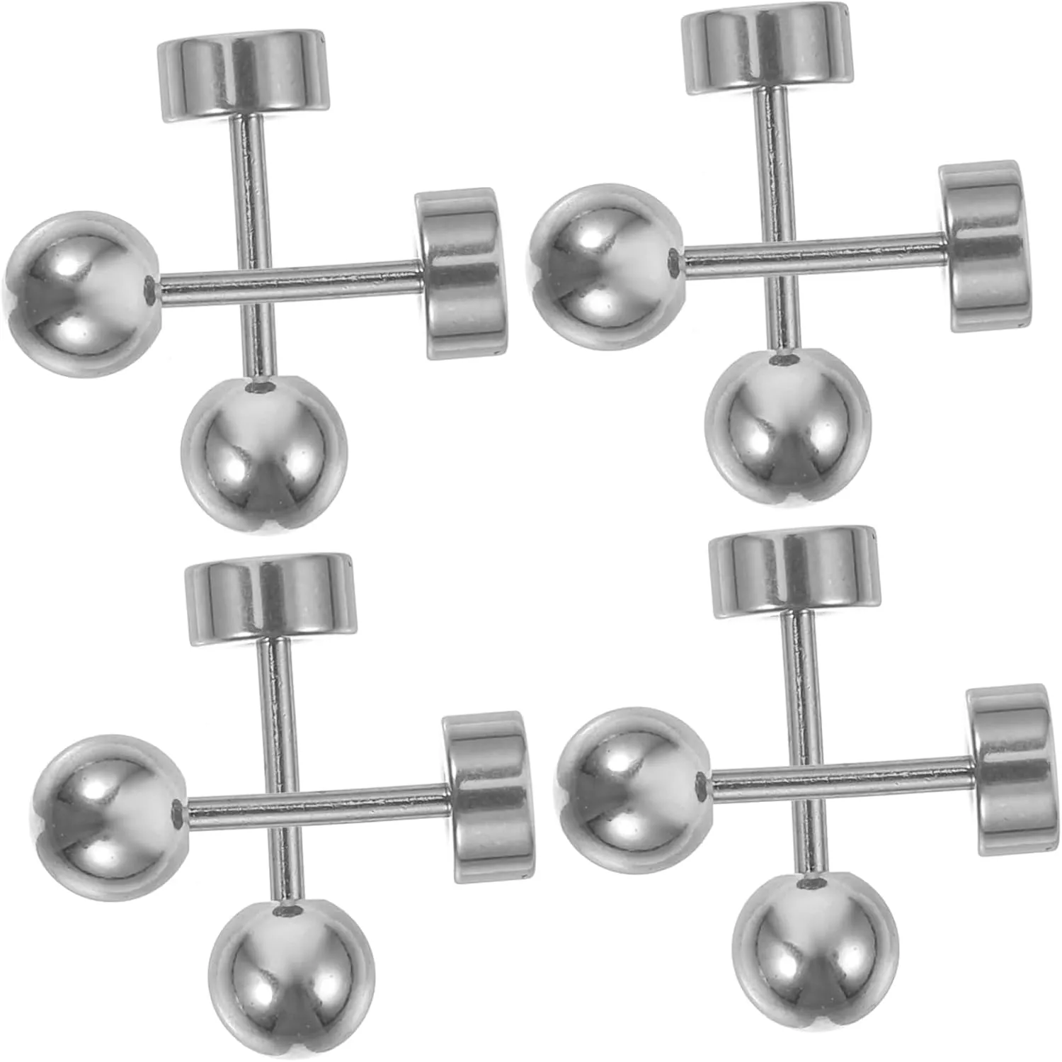 Flat Screw Back Ear Studs Minimalist Aesthetic Earrings for Women's Collection