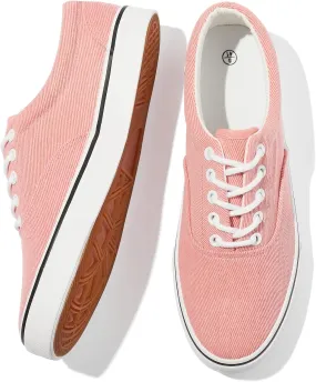 FRACORA Mens White Canvas Shoes Low Top Canvas Sneakers Lace Up Casual Shoes
