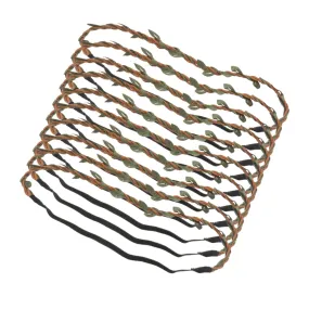 FRCOLOR 20pcs Woven Hair Accessories DIY Handmade Headband Material with Realistic Leaf Design for Creative Hair Decorations and Unique Floral Crafts