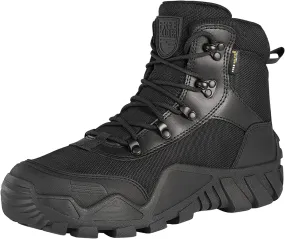 FREE SOLDIER Men's Waterproof Hiking Military Boots(Black, 12EU)