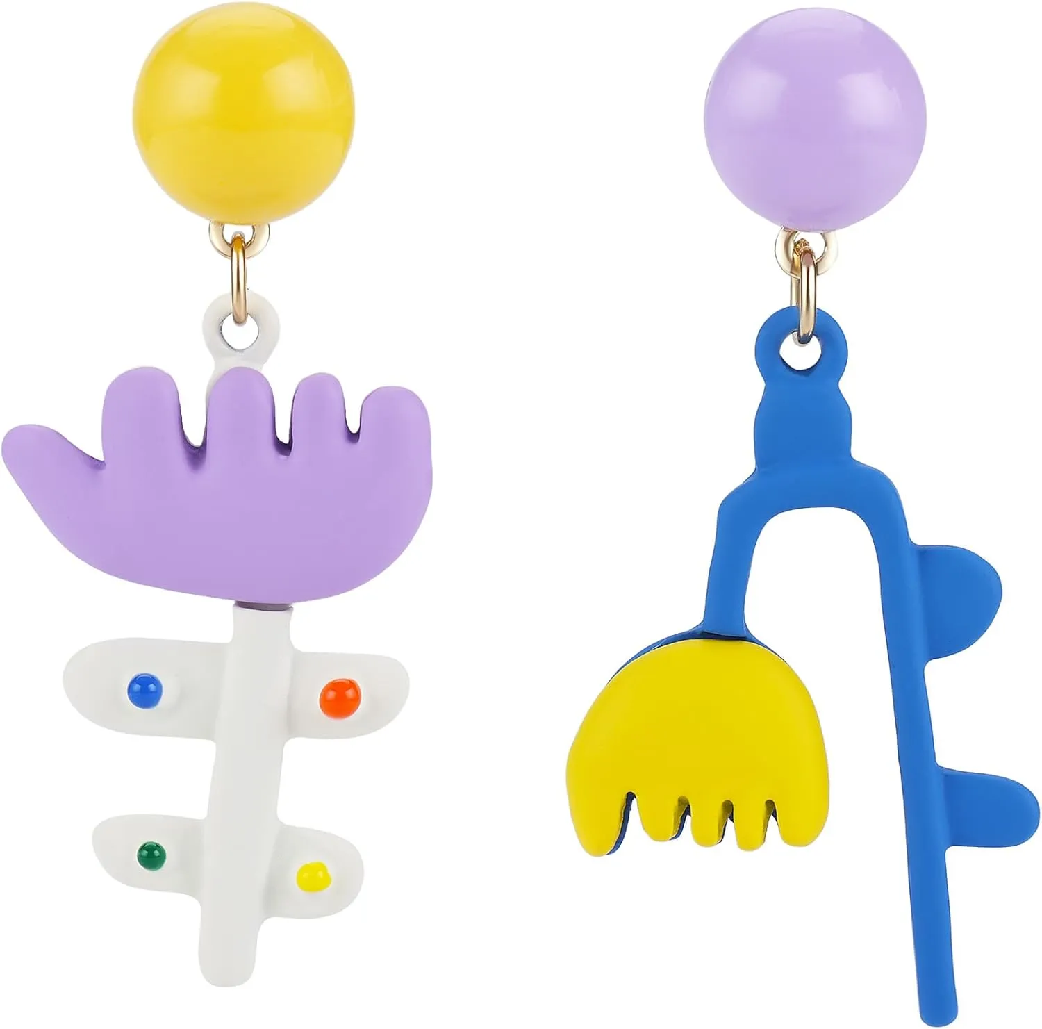 Funny Earrings for Women Cute Drop Dangle Earrings Palm Model Earrings Colorful Small Bead Stud Earrings Statement Hypoallergenic Long Drop Earrings Jewelry Gifts for Her Birthday Christmas