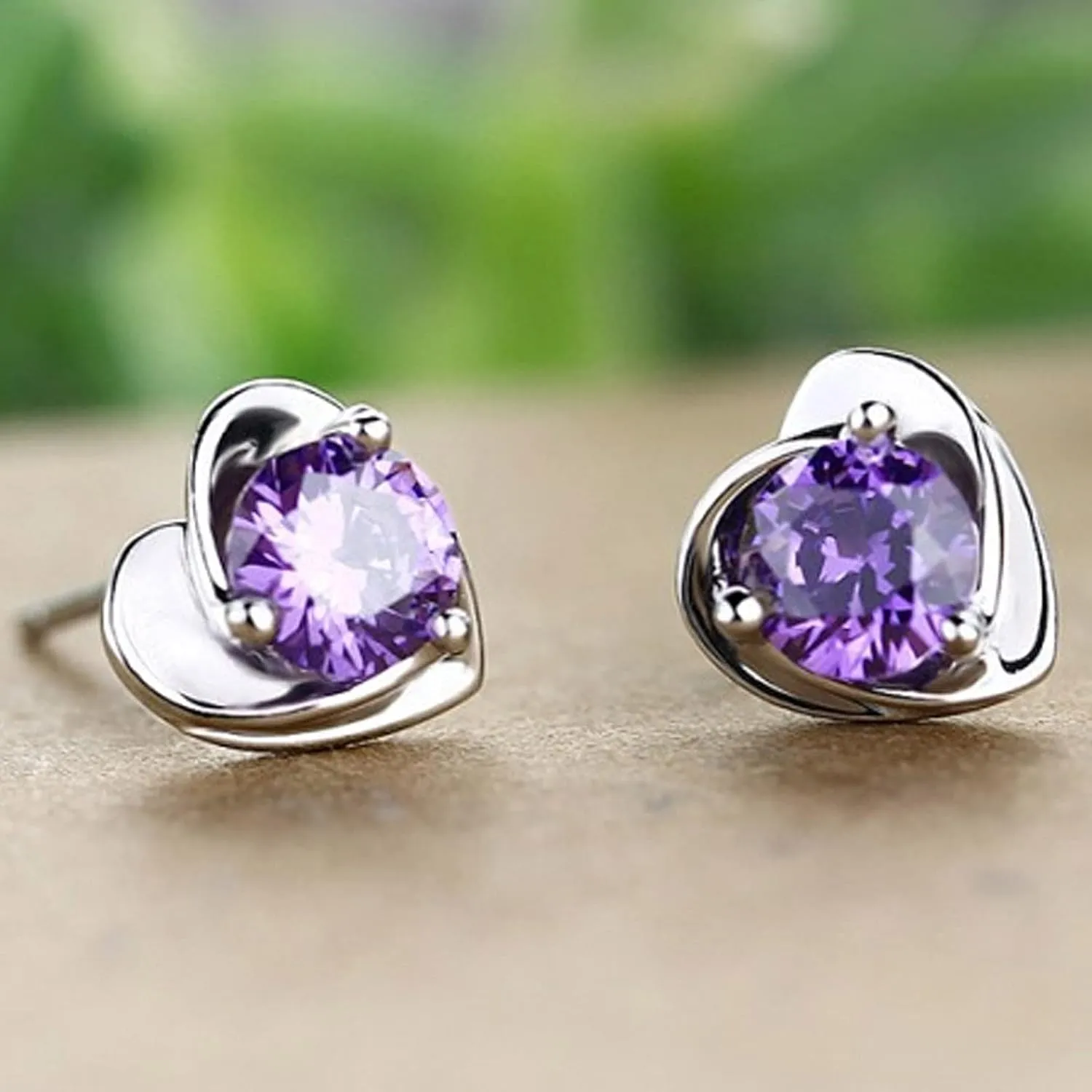 Gold Plated Silver Stud Earrings for Women,Brilliant Cut Cubic Zirconia Crystal Stud Birthday Jewelry Gift for Mom Girlfriend