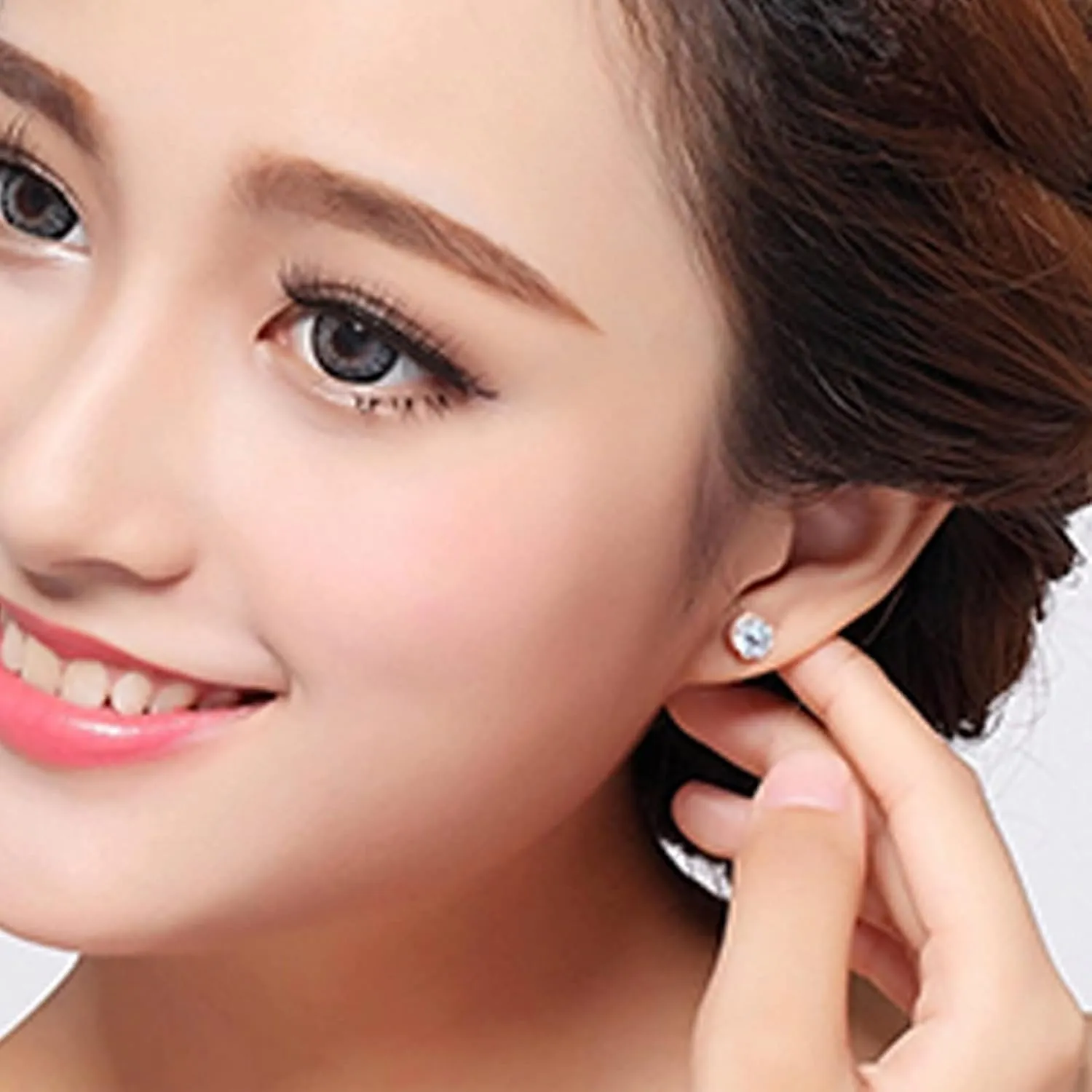 Gold Plated Stud Earrings for Women,925 Sterling Sliver Cubic Zirconia Studs Fashion Jewelry Gifts for Mother Wife Girlfriend