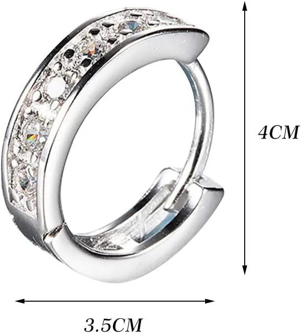 Gold Small Hoop Earrings for Women,Sterling Silver Post Cubic Zirconia Huggie Stud Trendy Jewelry Accessories Gift for Ladies