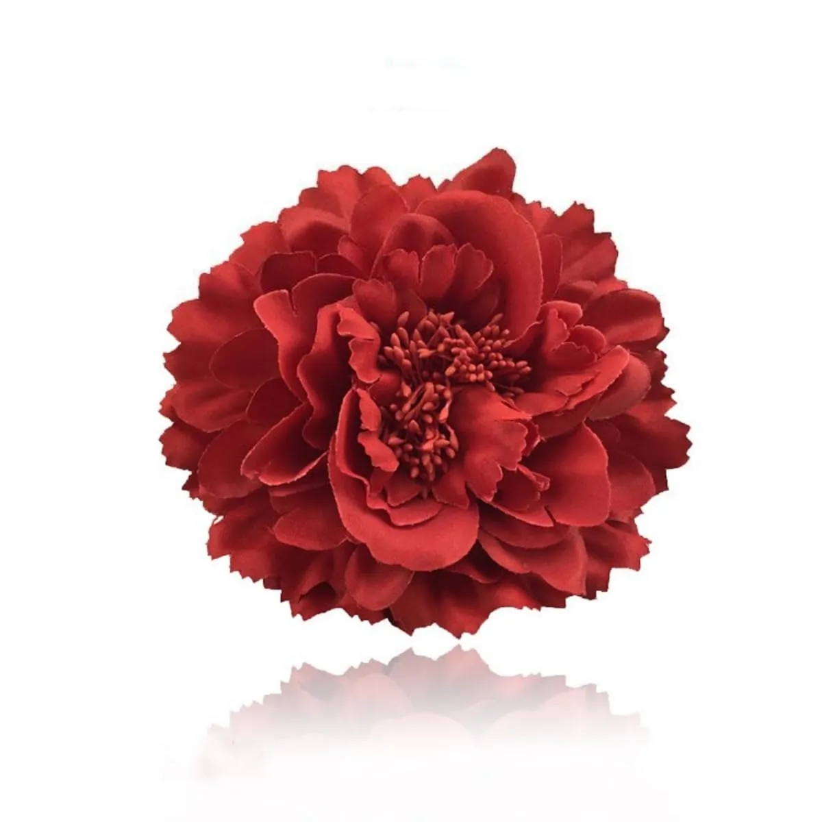 Hair Clip, Red Floral Bohemian Shoulder Decorative Flower, 11 cm (width) x 3 cm (height) x 11 cm (length), 1 Count, Suitable for all occasions, Female