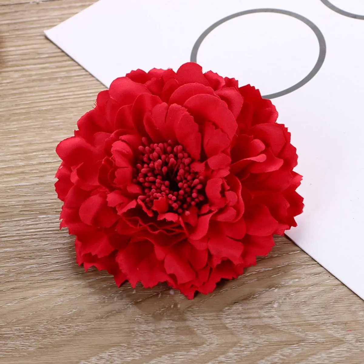 Hair Clip, Red Floral Bohemian Shoulder Decorative Flower, 11 cm (width) x 3 cm (height) x 11 cm (length), 1 Count, Suitable for all occasions, Female