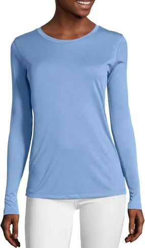 Hanes womens Sport Cool Dri Performance Long Sleeve T-shirt T Shirt, Light Blue, XX-Large US